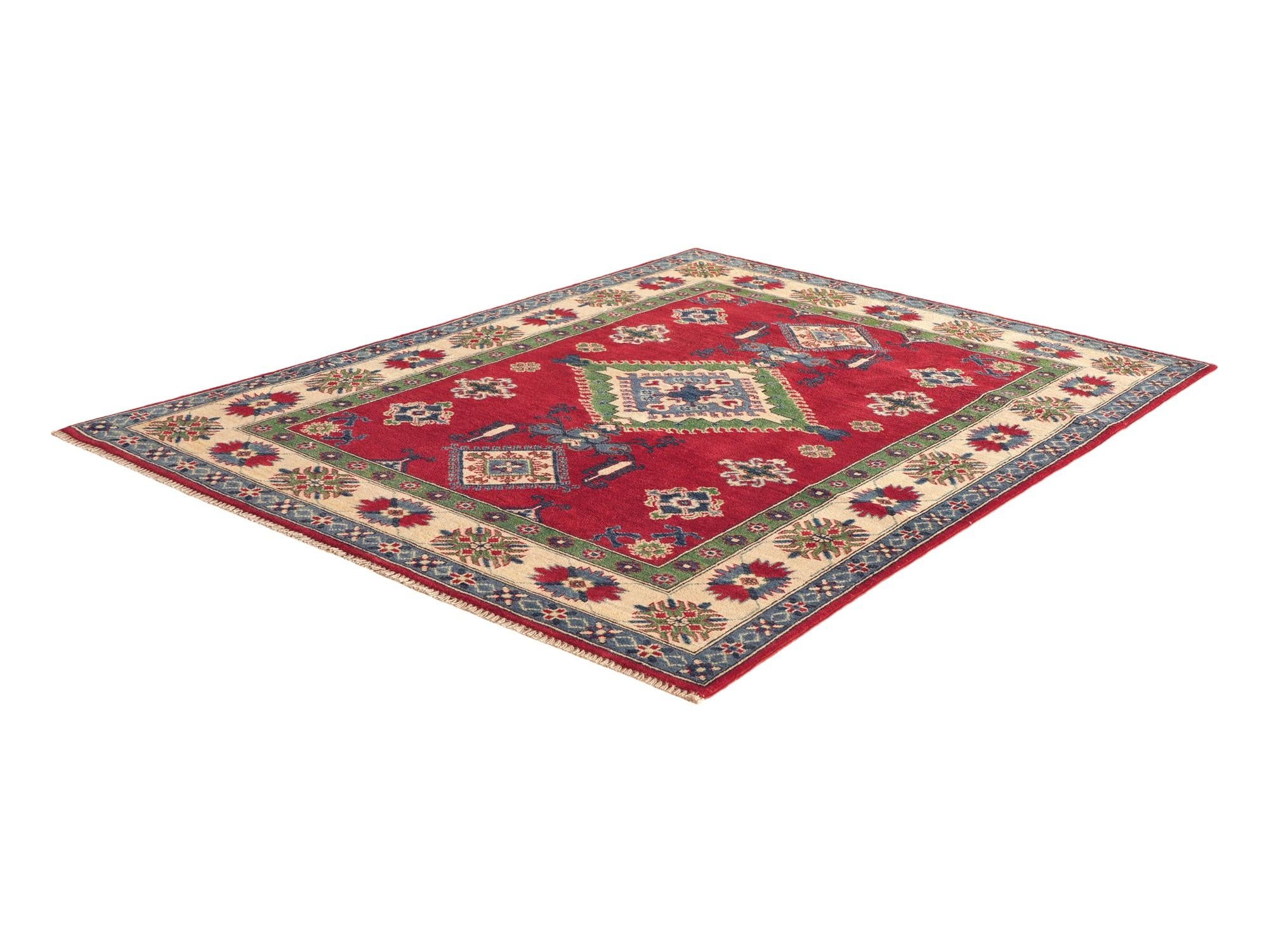 145cm x 195cm Hand Knotted Kazak Rug