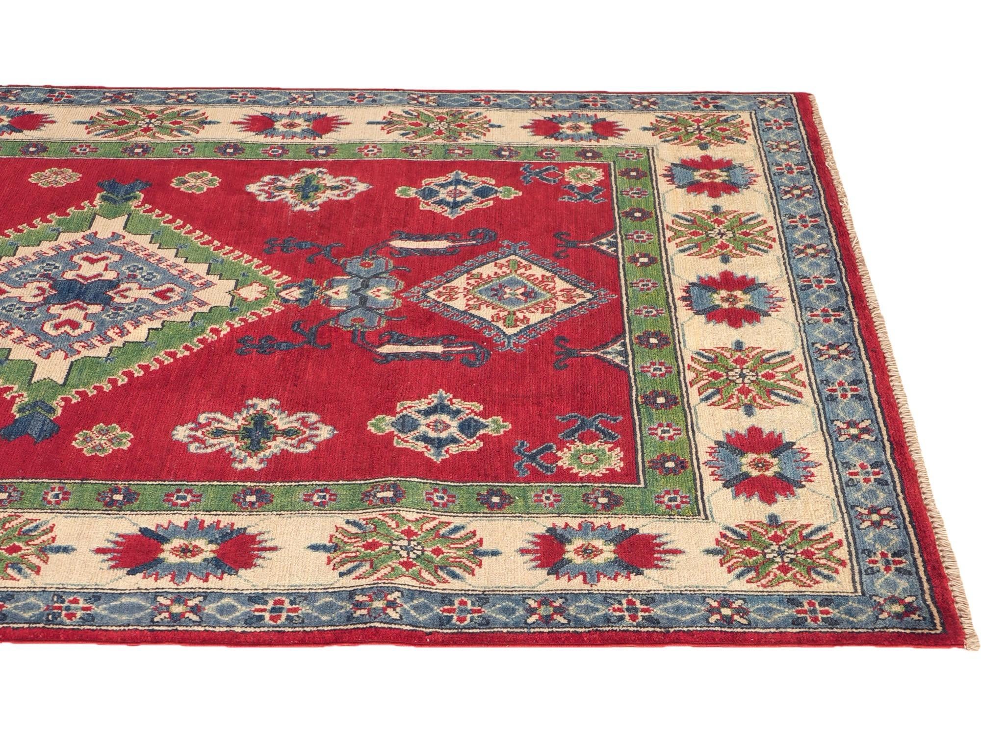 145cm x 195cm Hand Knotted Kazak Rug