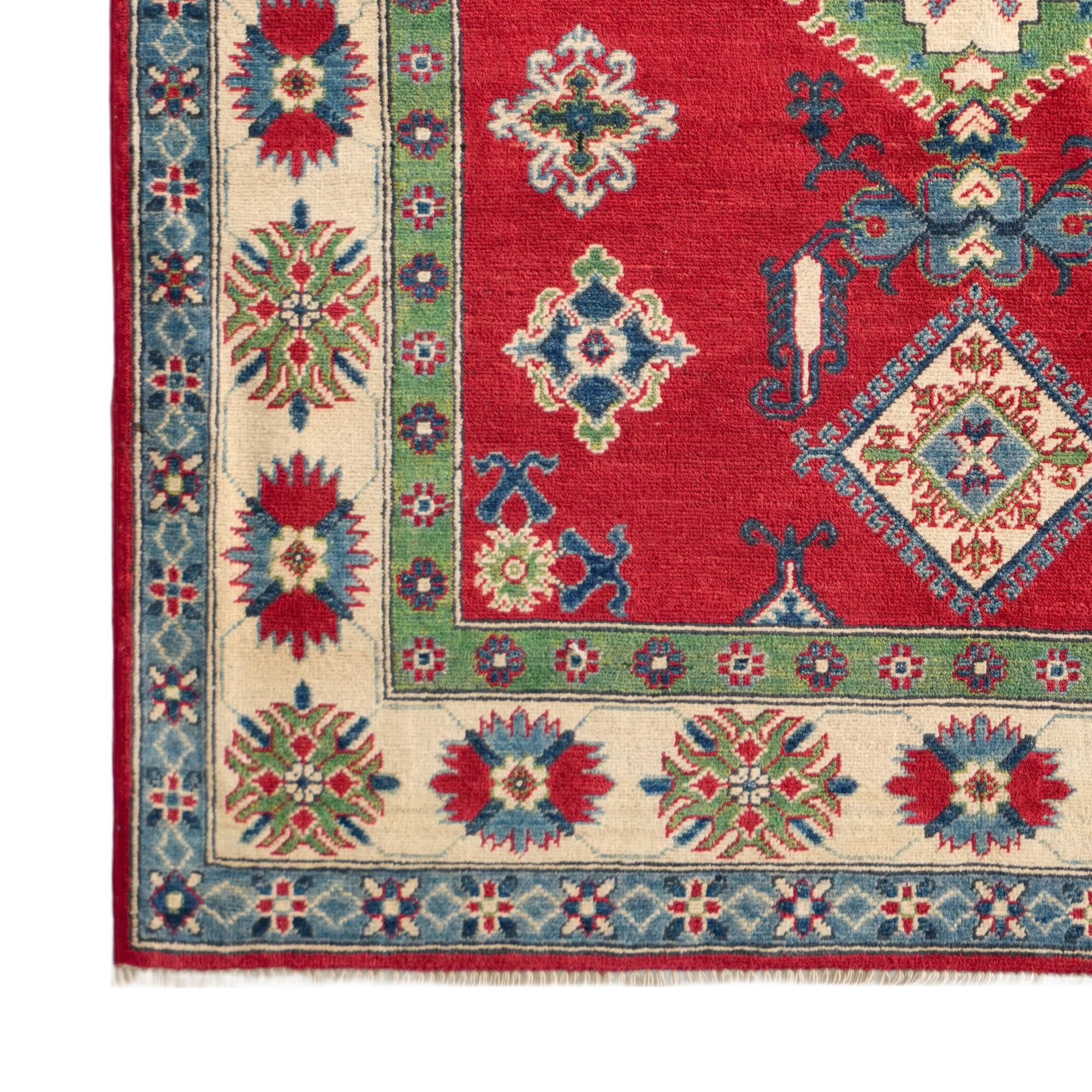 145cm x 195cm Hand Knotted Kazak Rug
