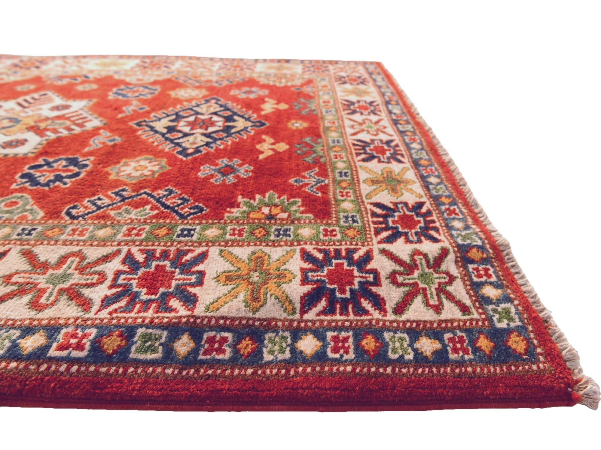 100cm x 155cm anudado a mano Kazak Alfombra