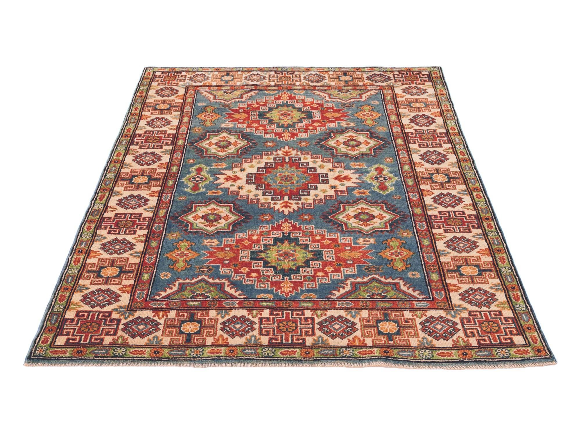 4' 1 x 5' 11 Hand Knotted Kazak Rug