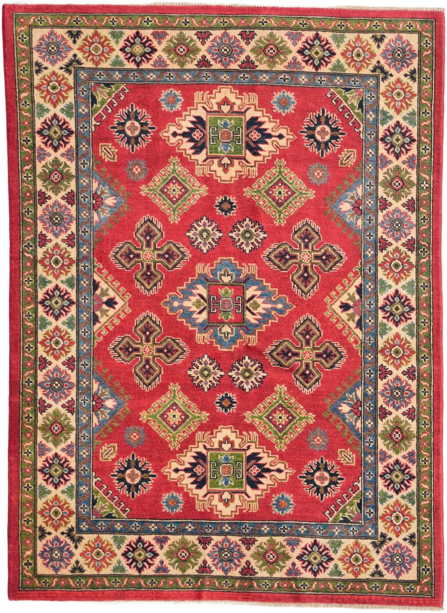 4' 10 x 6' 8 Hand Knotted Kazak Rug