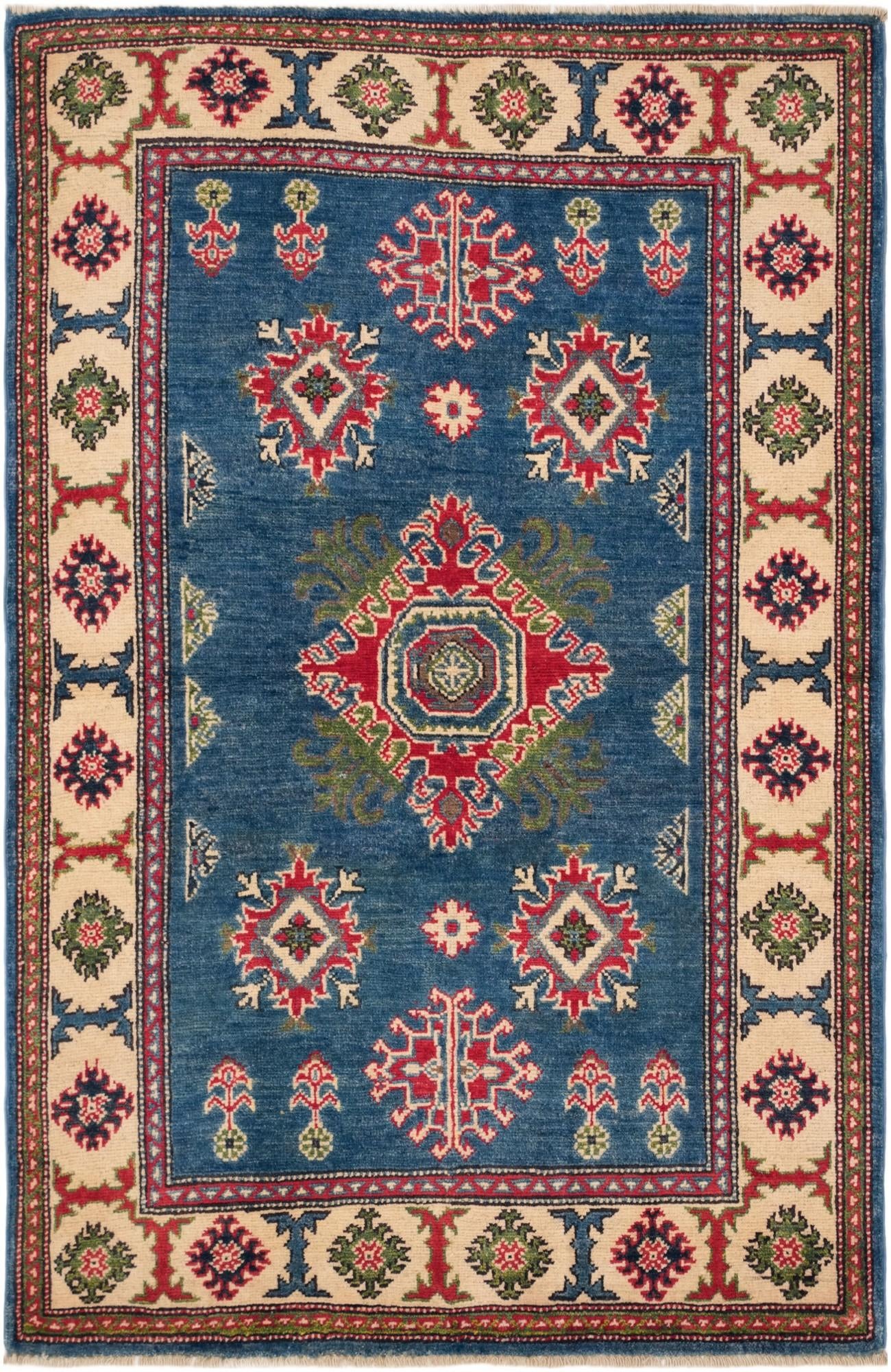 3' 1 x 4' 9 Hand Knotted Kazak Rug