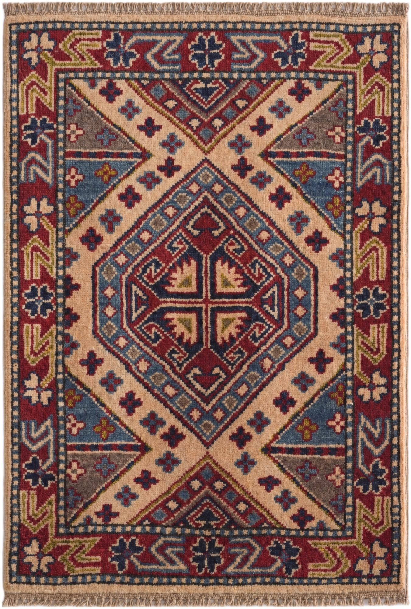 2' x 2' 11 Hand Knotted Kazak Rug