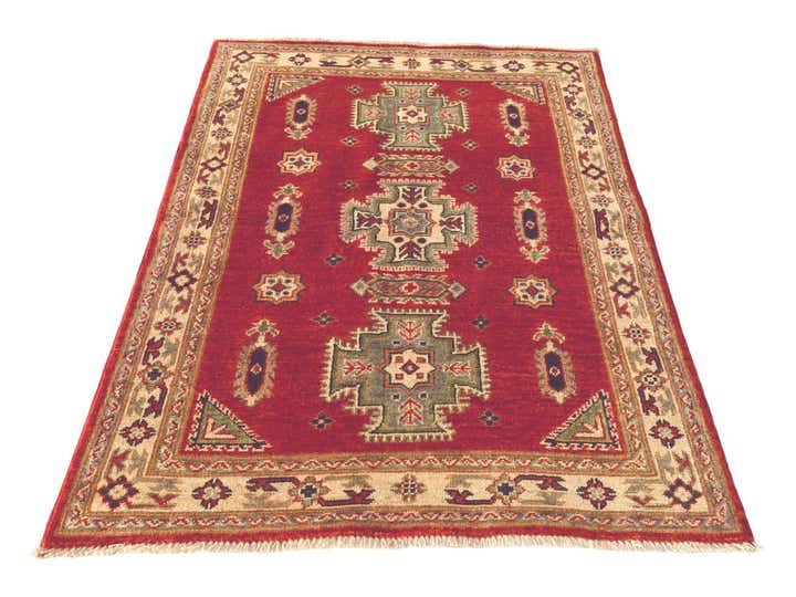 3' 5 x 4' 11 Hand Knotted Kazak Rug