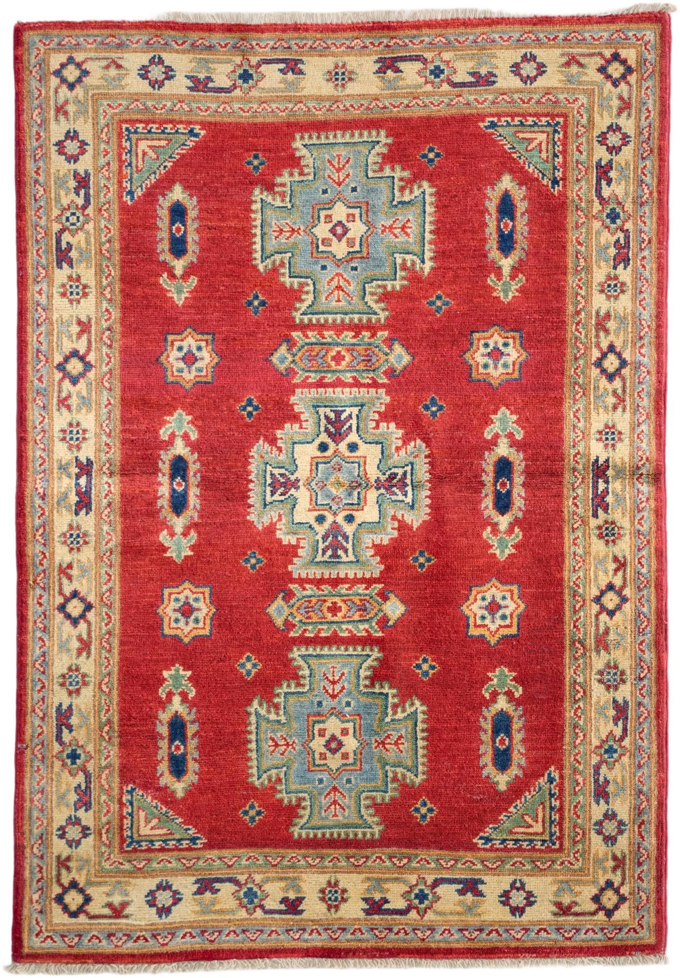 3' 5 x 4' 11 Hand Knotted Kazak Rug