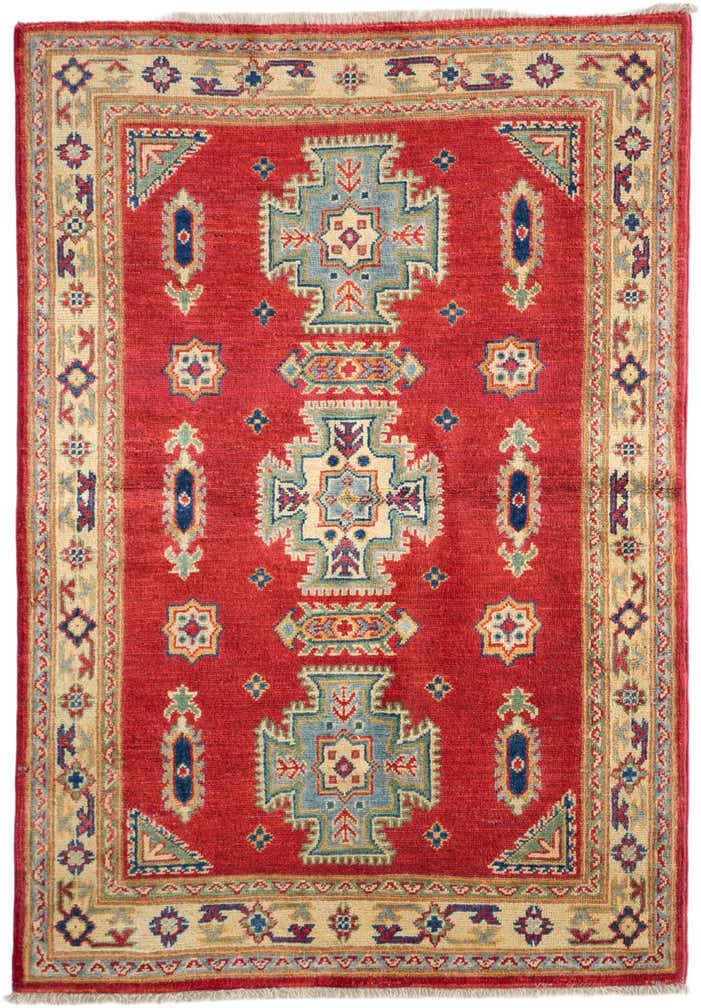 3' 5 x 4' 11 Hand Knotted Kazak Rug
