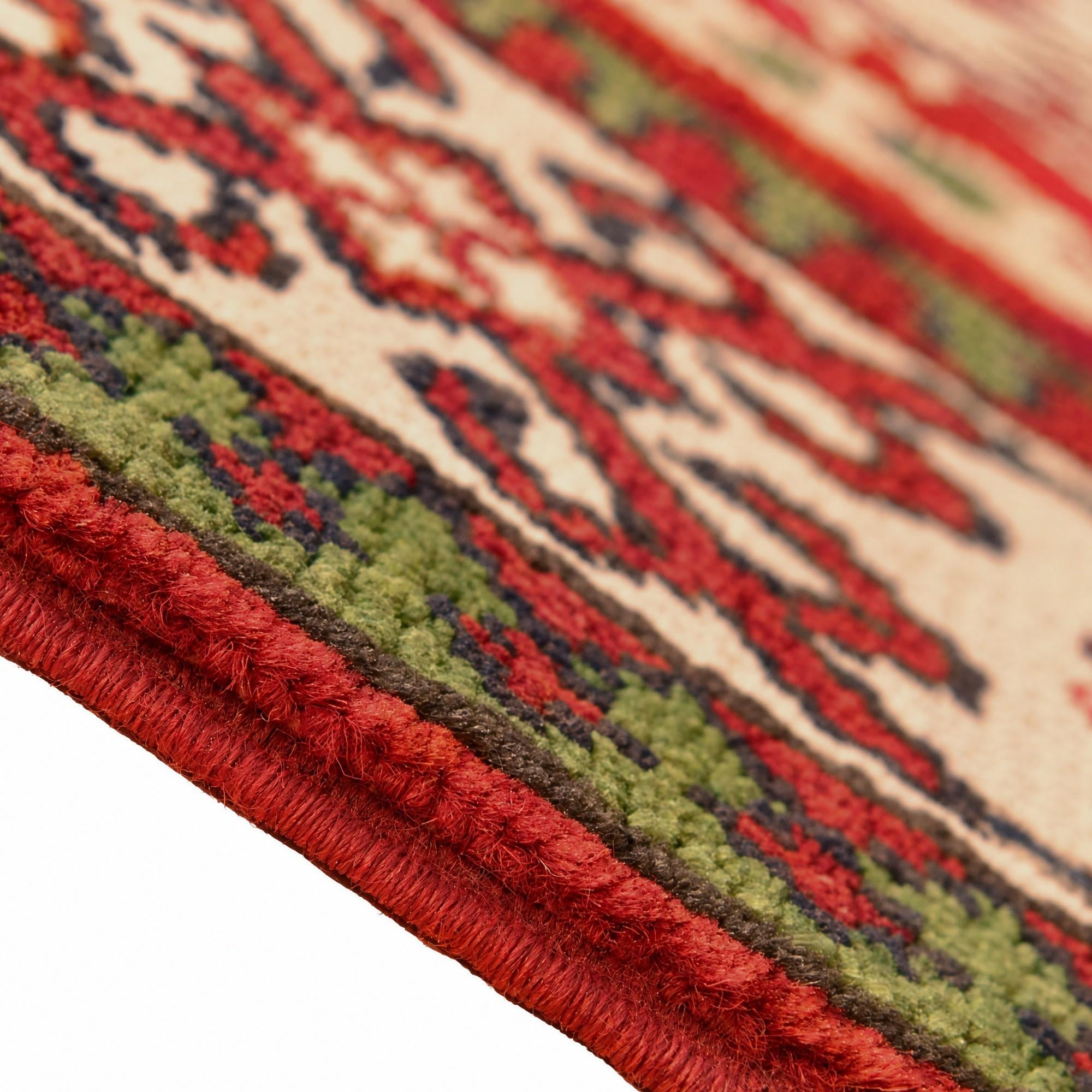 120cm x 185cm Noué main Kazak Tapis