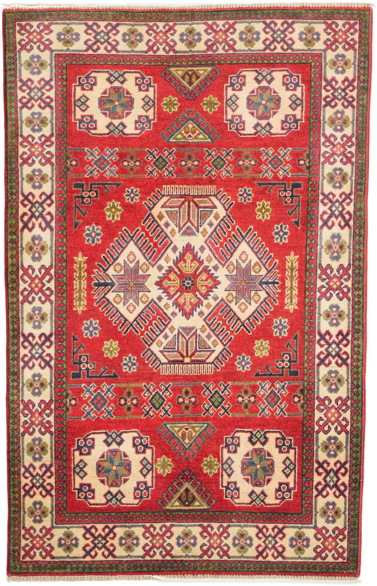 3' 10 x 6' Hand Knotted Kazak Rug