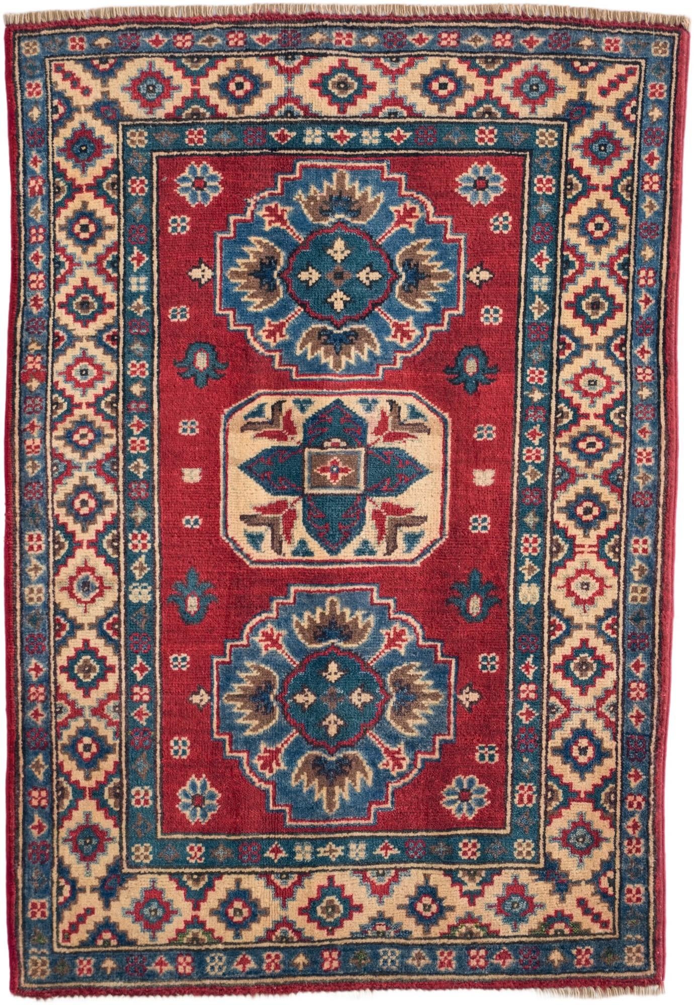 2' 9 x 4' Hand Knotted Kazak Rug