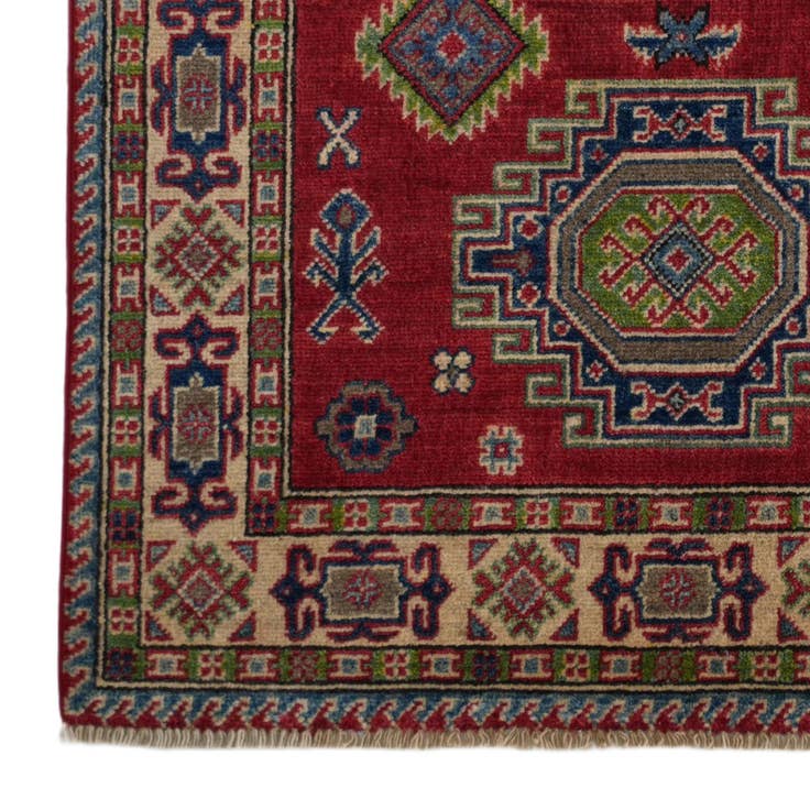 Detail image of 3' 1 x 4' 11 Hand Knotted Kazak Rug