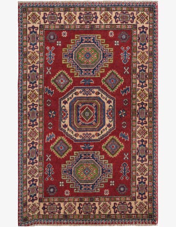 3' 1 x 4' 11 Hand Knotted Kazak Rug
