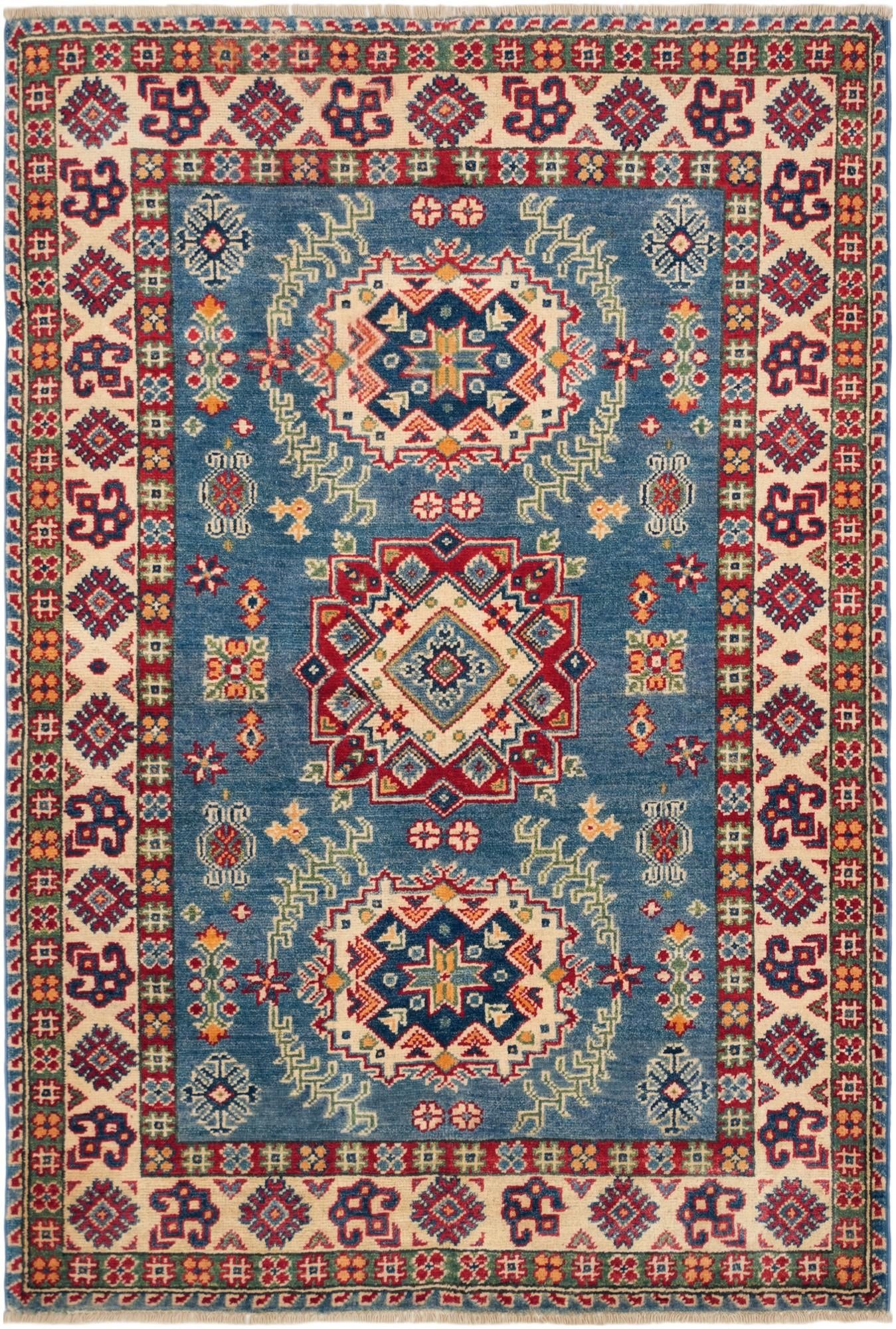 3' 5 x 5' Hand Knotted Kazak Rug