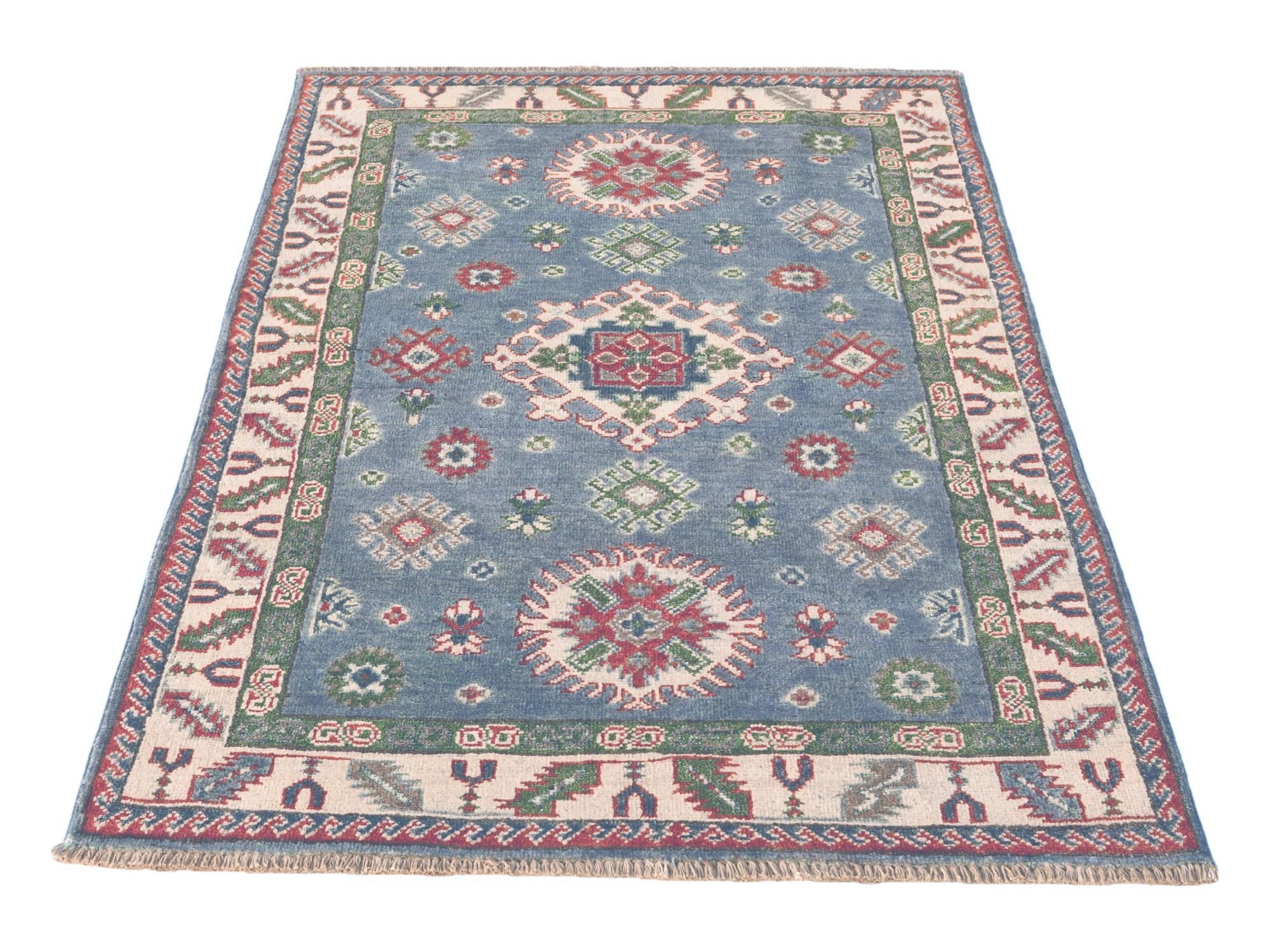 3' 3 x 5' Hand Knotted Kazak Rug