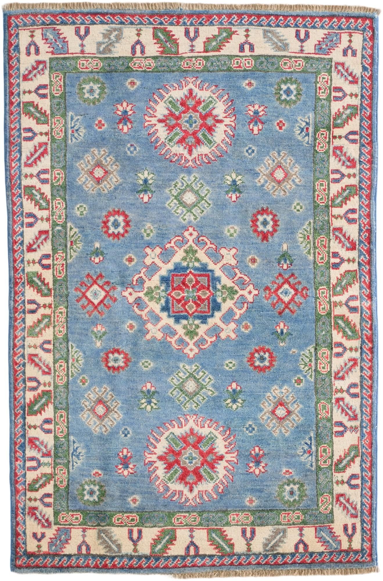 3' 3 x 5' Hand Knotted Kazak Rug