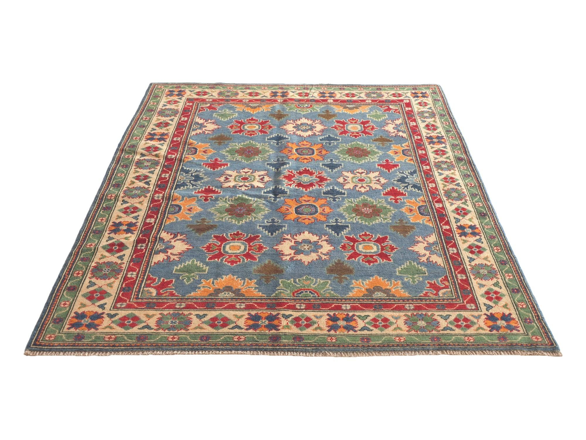 155cm x 215cm Hand Knotted Kazak Rug