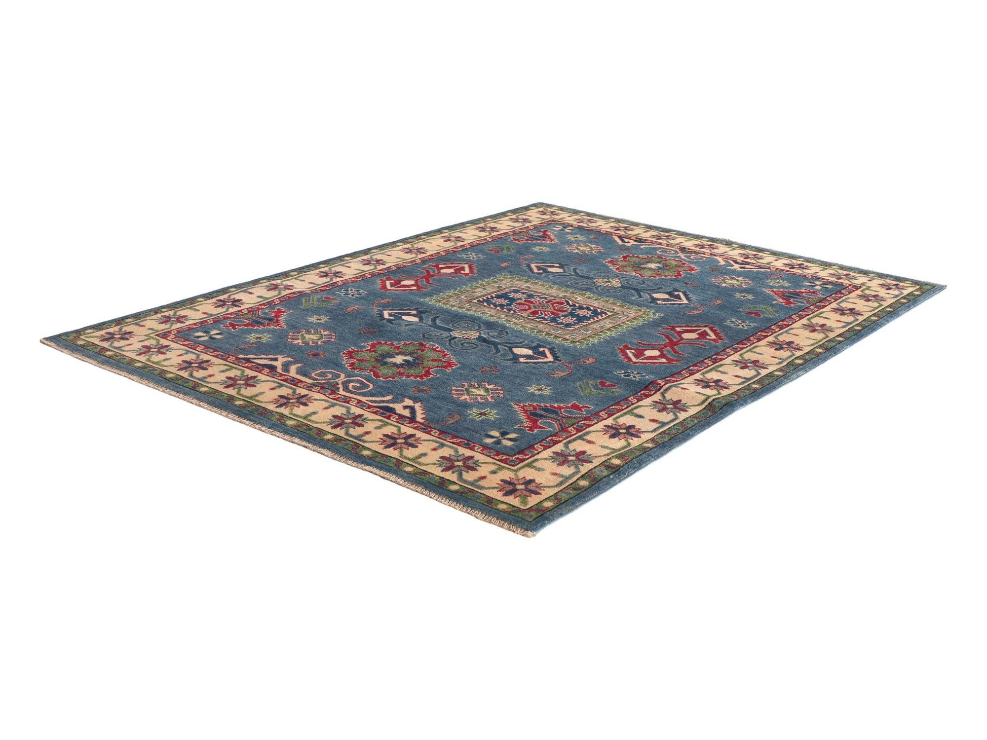 160cm x 215cm Hand Knotted Kazak Rug