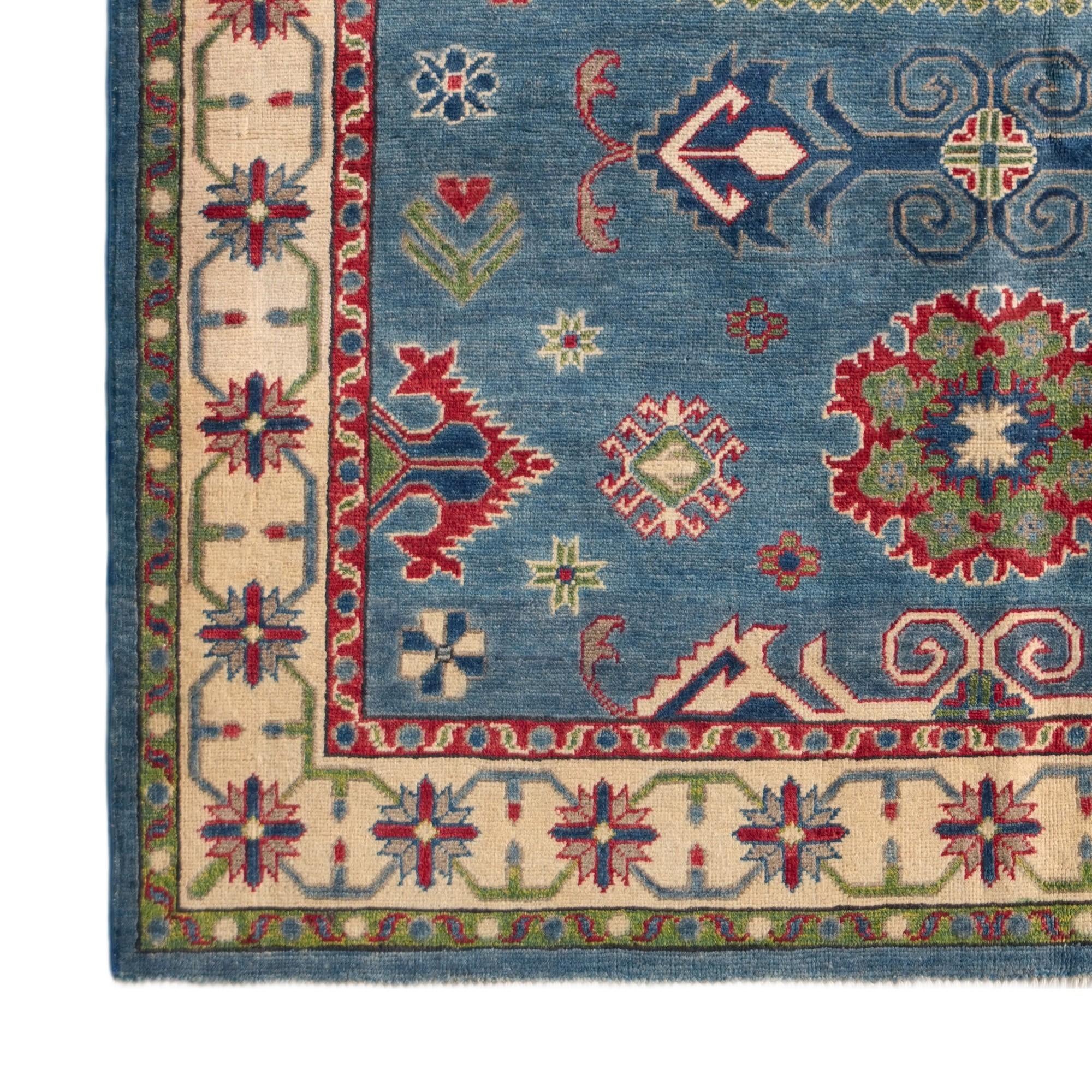 160cm x 215cm Hand Knotted Kazak Rug