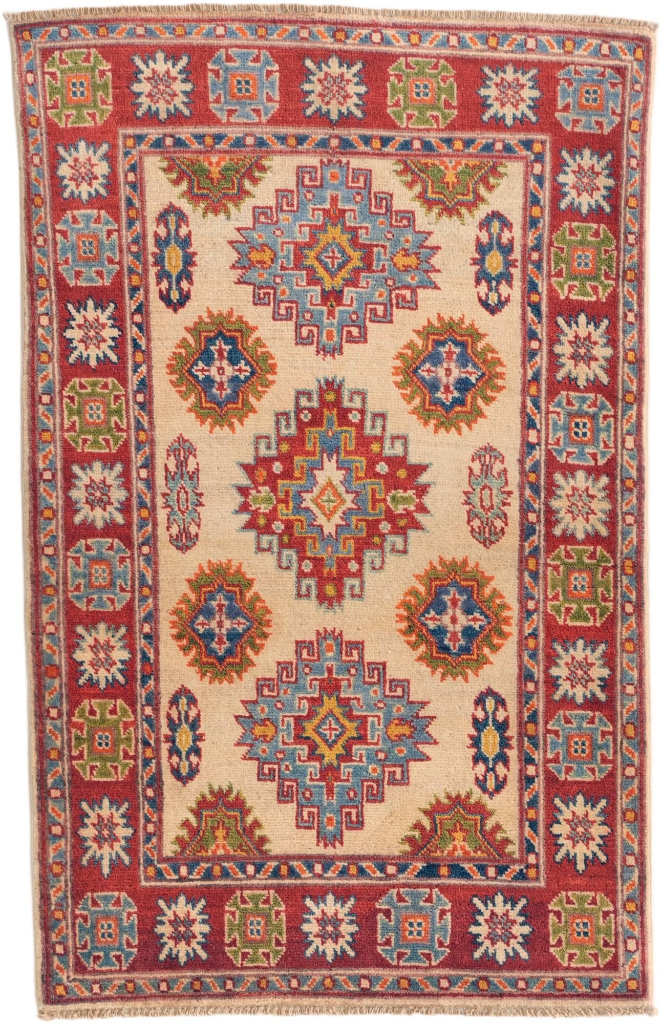 2' 7 x 4' 1 Hand Knotted Kazak Rug