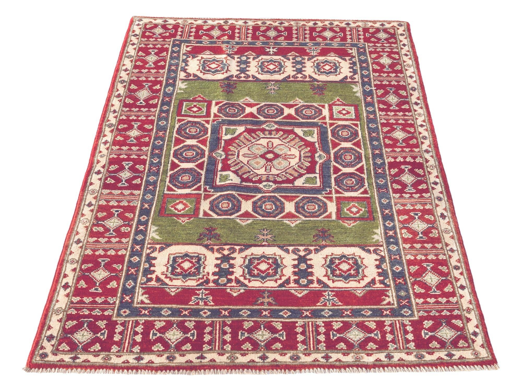 3' 3 x 5' Hand Knotted Kazak Rug