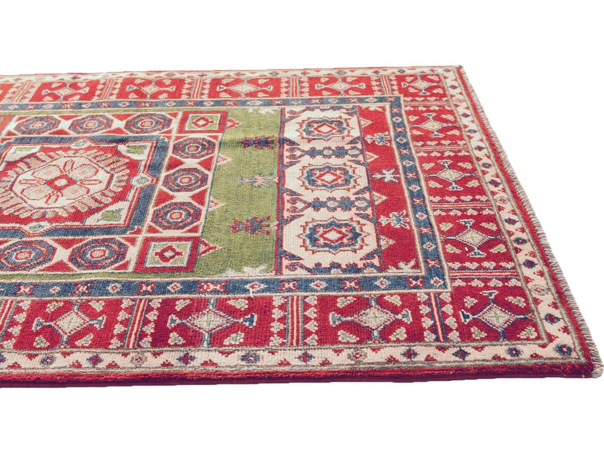 3' 3 x 5' Hand Knotted Kazak Rug
