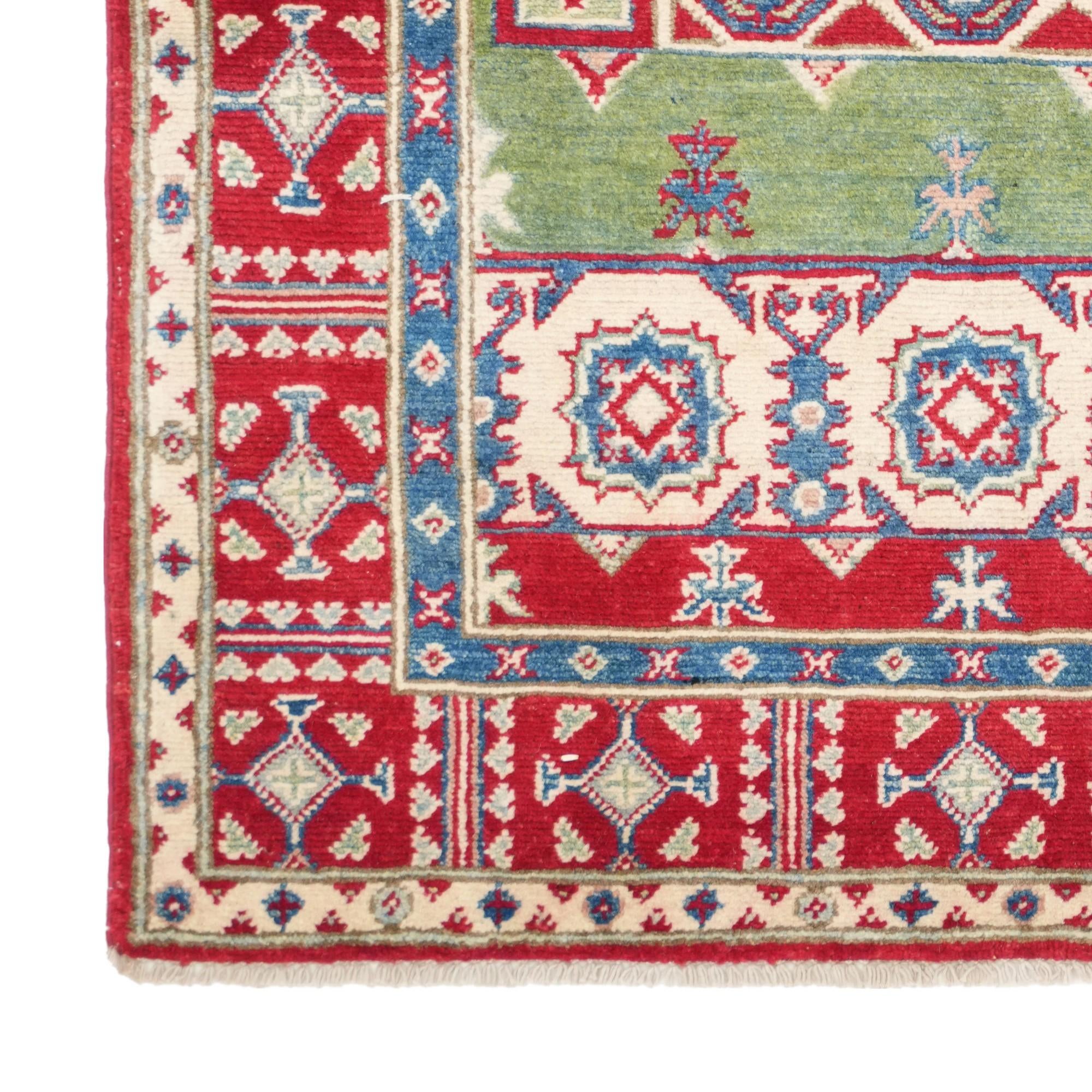 3' 3 x 5' Hand Knotted Kazak Rug