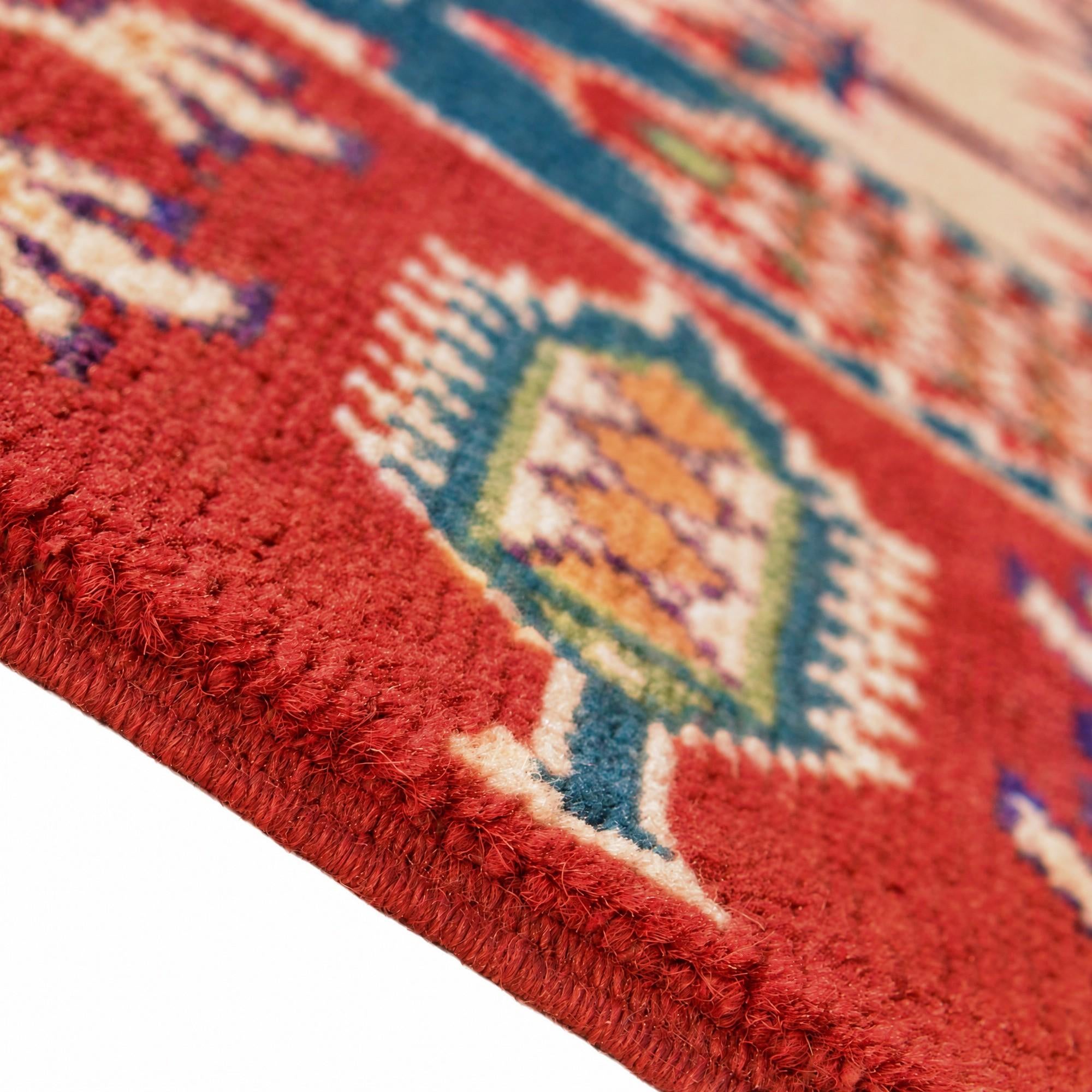 80cm x 125cm Handgeknüpft Kazak Teppich