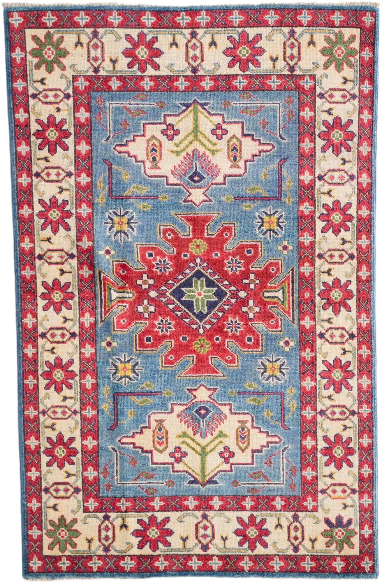 3' 4 x 5' 1 Hand Knotted Kazak Rug