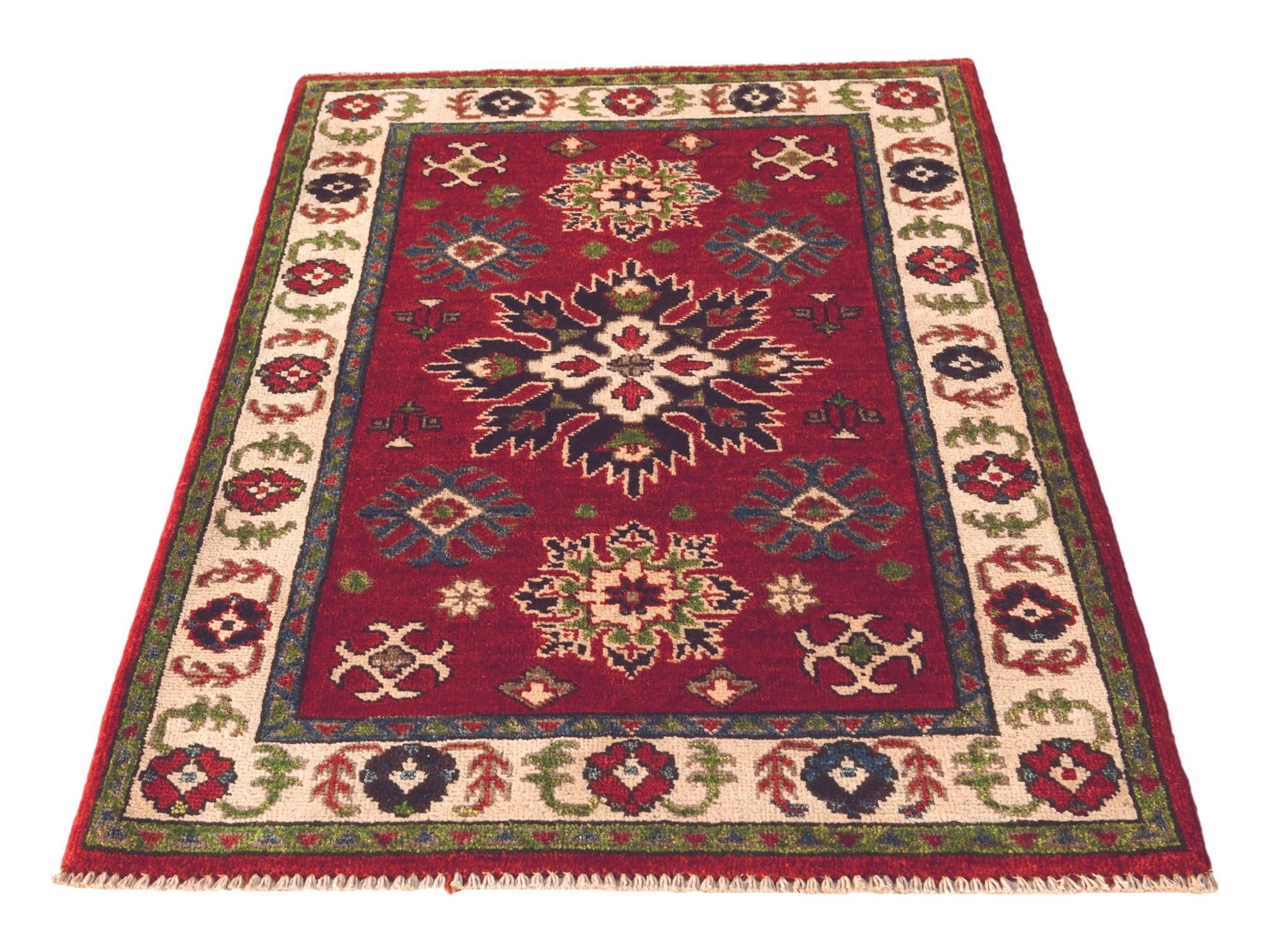 2' 8 x 4' 1 Hand Knotted Kazak Rug