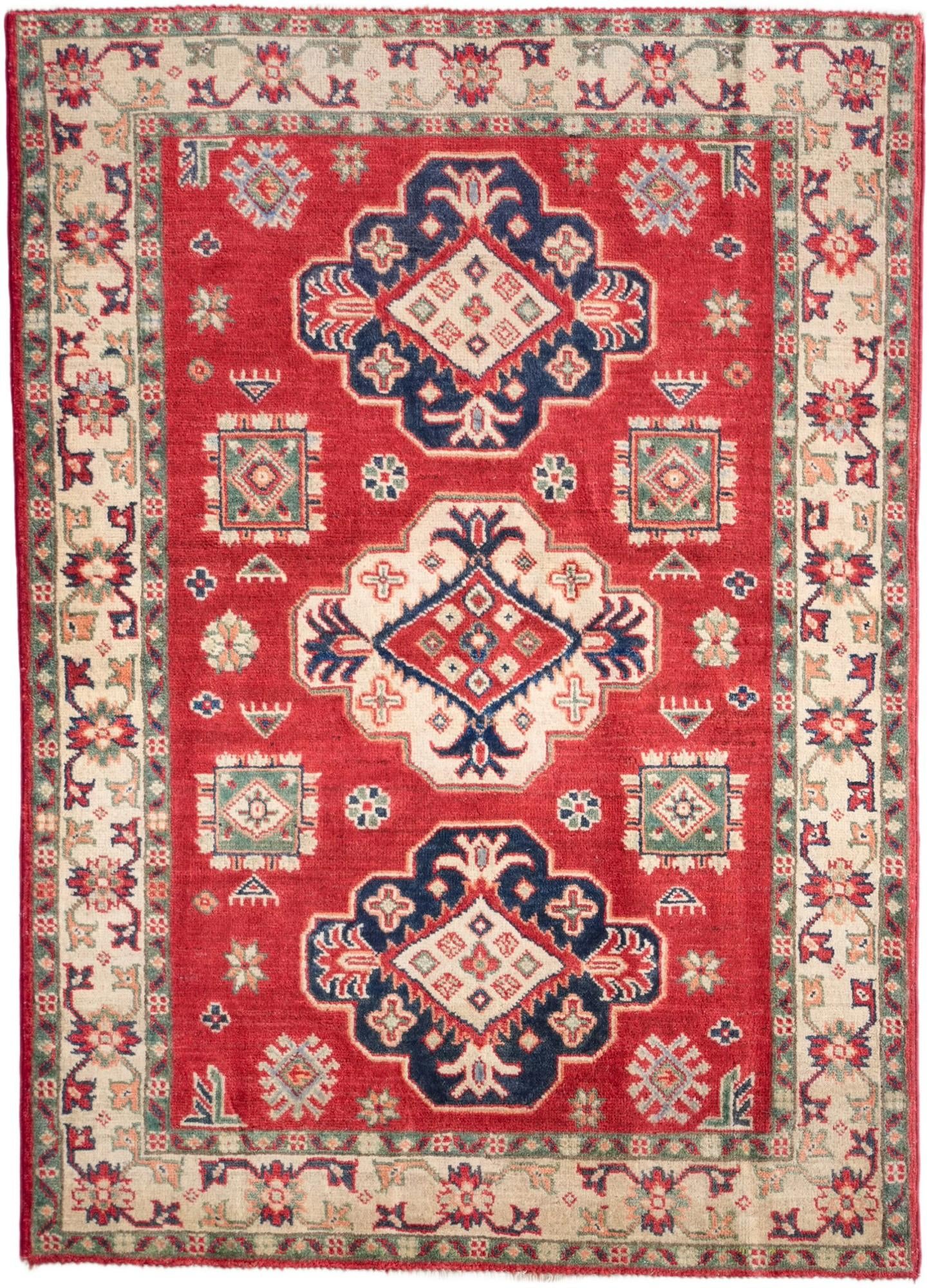 3' 5 x 4' 8 Hand Knotted Kazak Rug