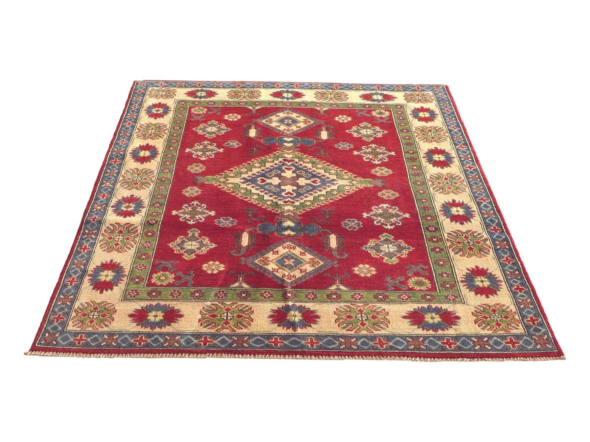 5' x 6' 6 Hand Knotted Kazak Rug