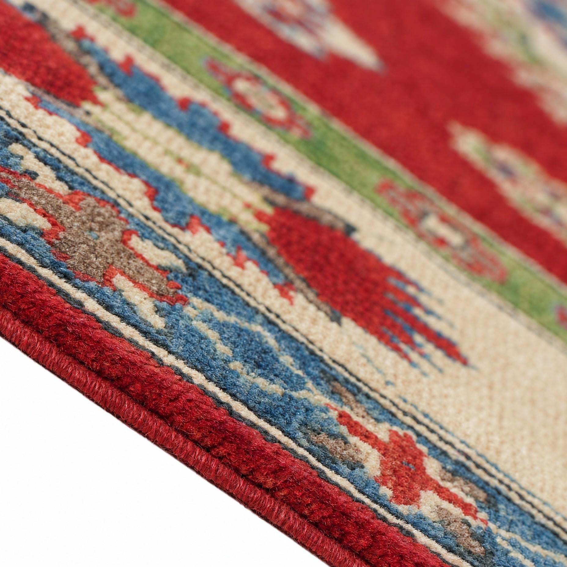5' x 6' 6 Hand Knotted Kazak Rug