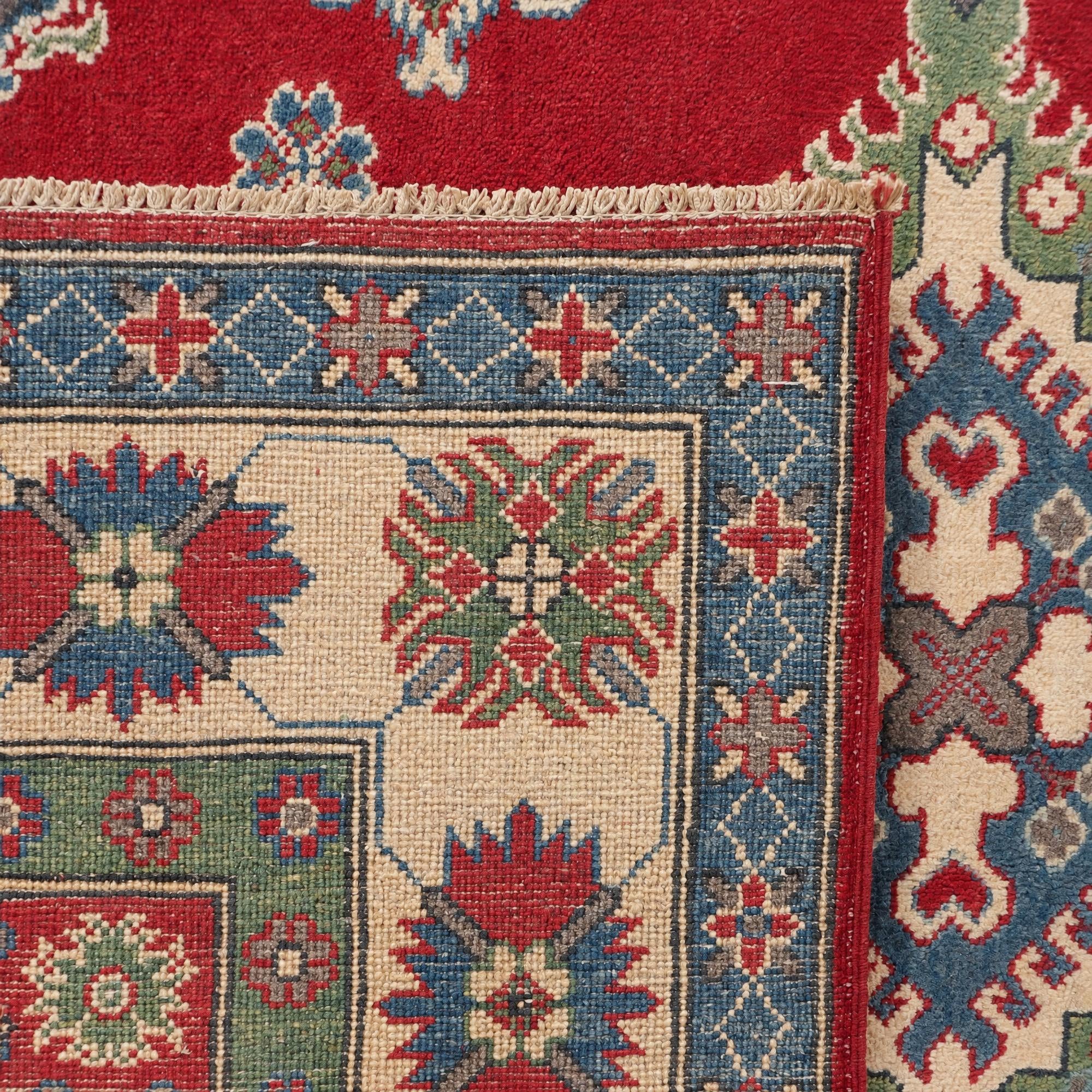 5' x 6' 6 Hand Knotted Kazak Rug