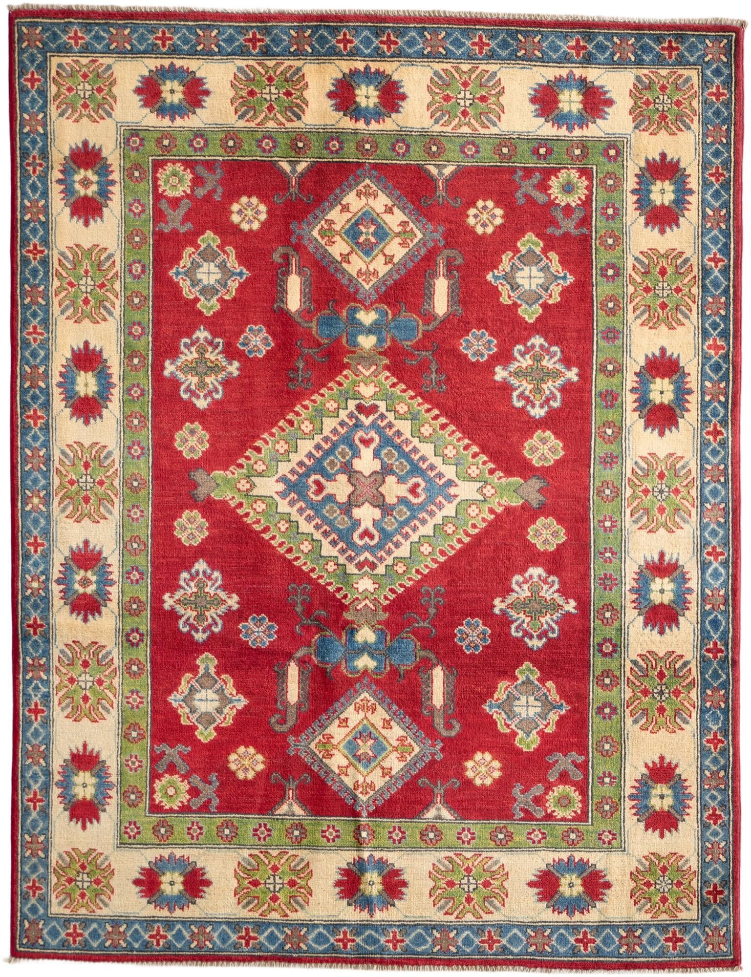 5' x 6' 6 Hand Knotted Kazak Rug