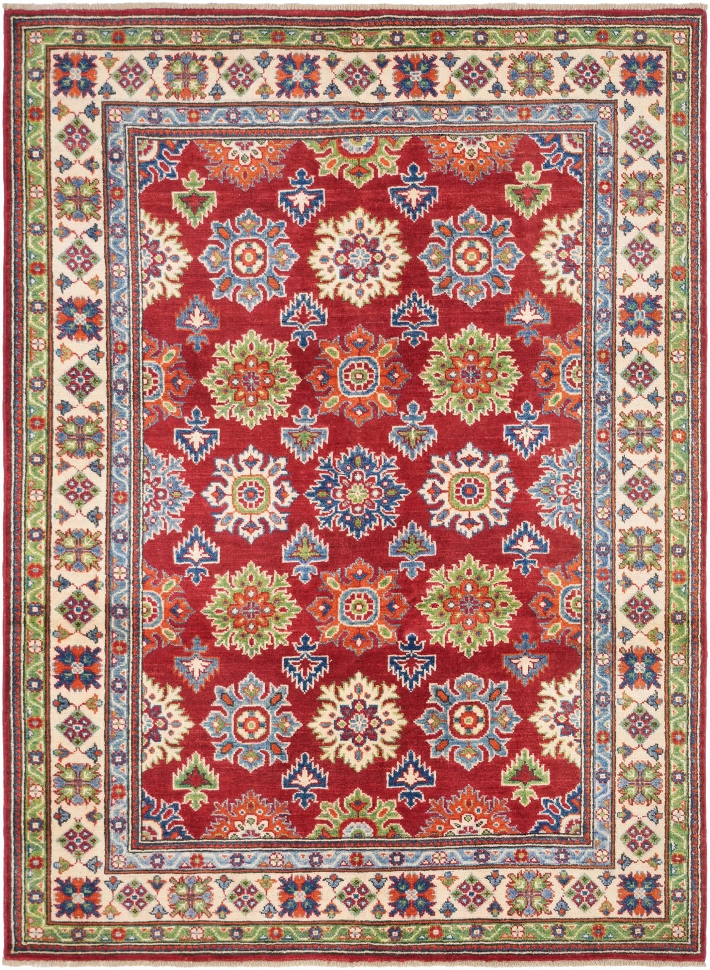 5' x 6' 10 Hand Knotted Kazak Rug