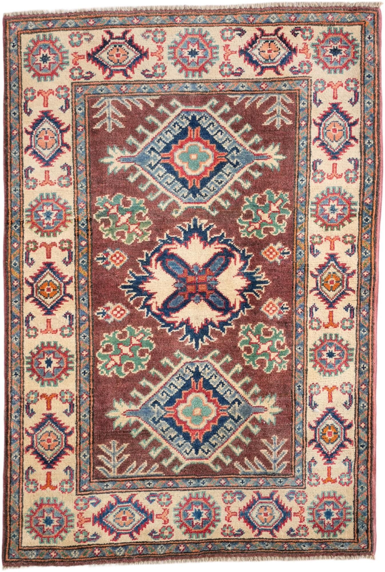 2' 8 x 4' Hand Knotted Kazak Rug