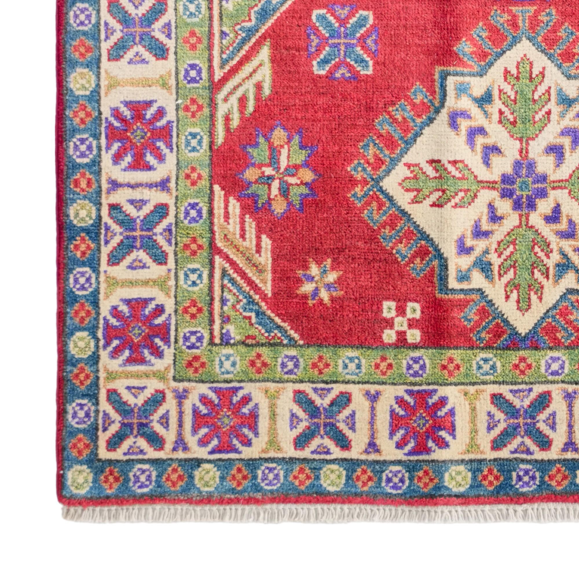 Detail image 7 of 11: 3' 4 x 5' 1 Hand Knotted Kazak Rug