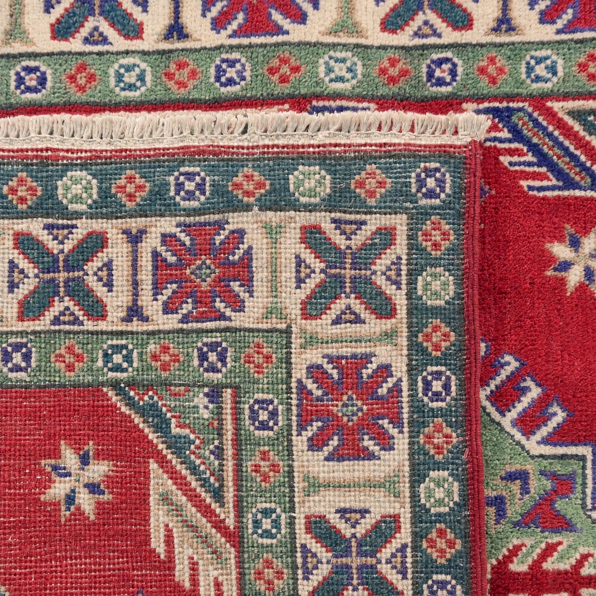 Detail image 11 of 11: 3' 4 x 5' 1 Hand Knotted Kazak Rug