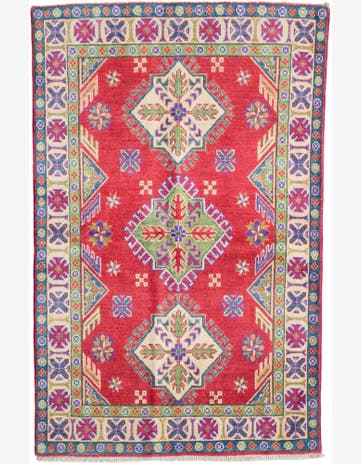 3' 4 x 5' 1 Hand Knotted Kazak Rug