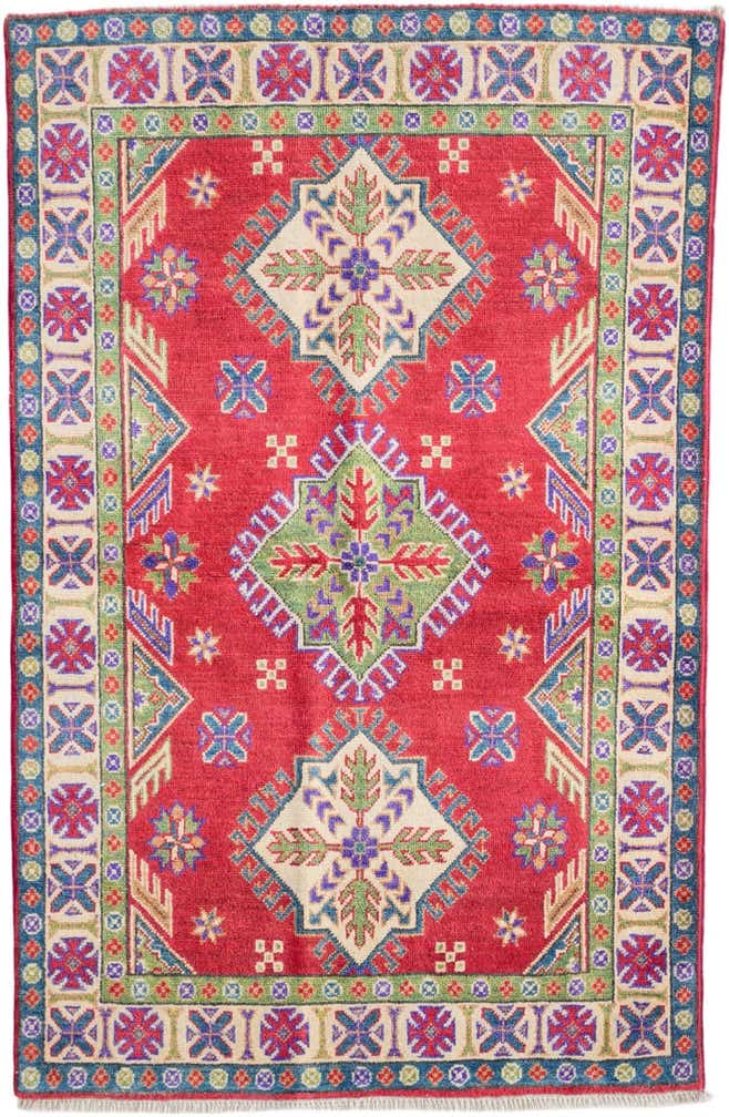 3' 4 x 5' 1 Hand Knotted Kazak Rug