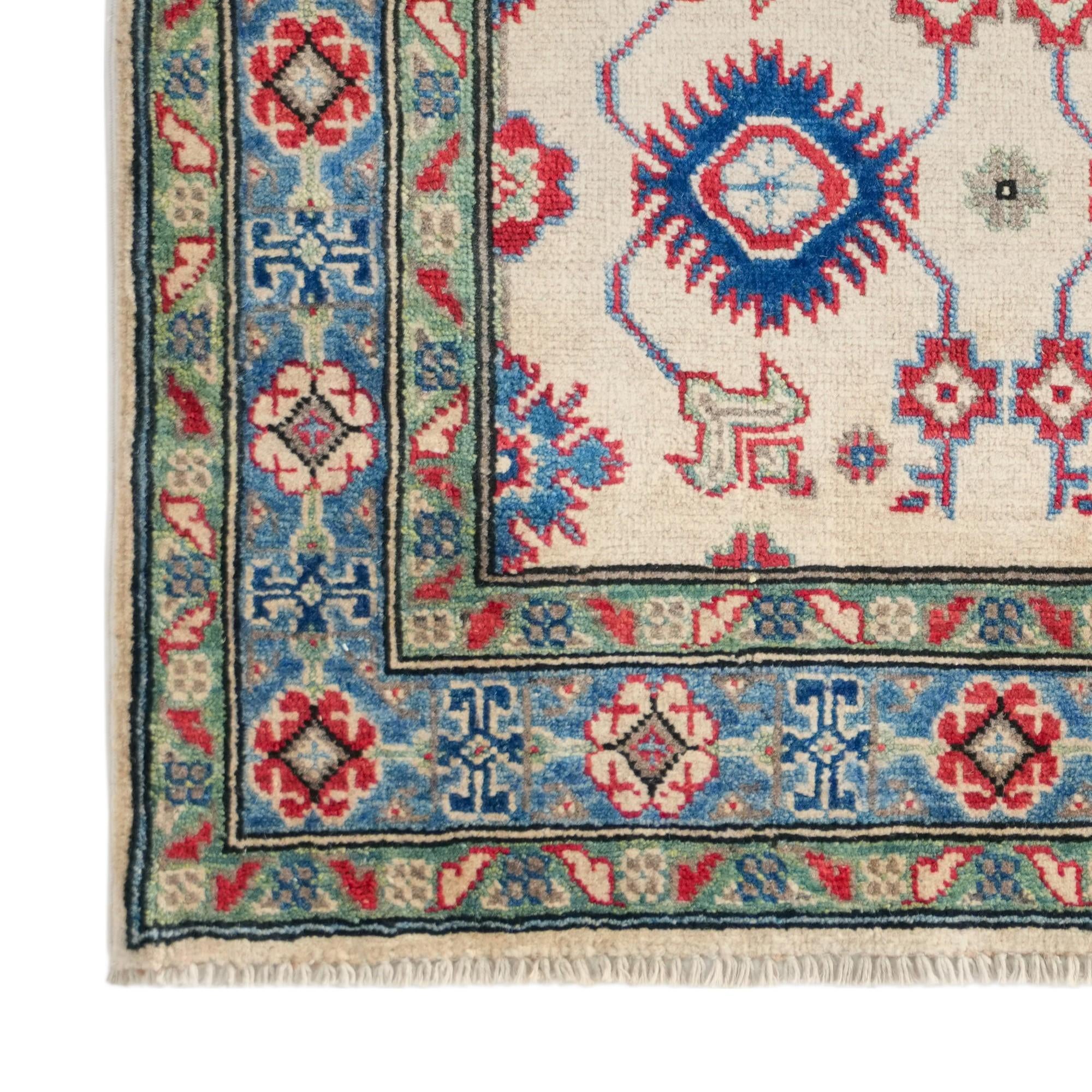 3' 1 x 4' 11 Hand Knotted Kazak Rug