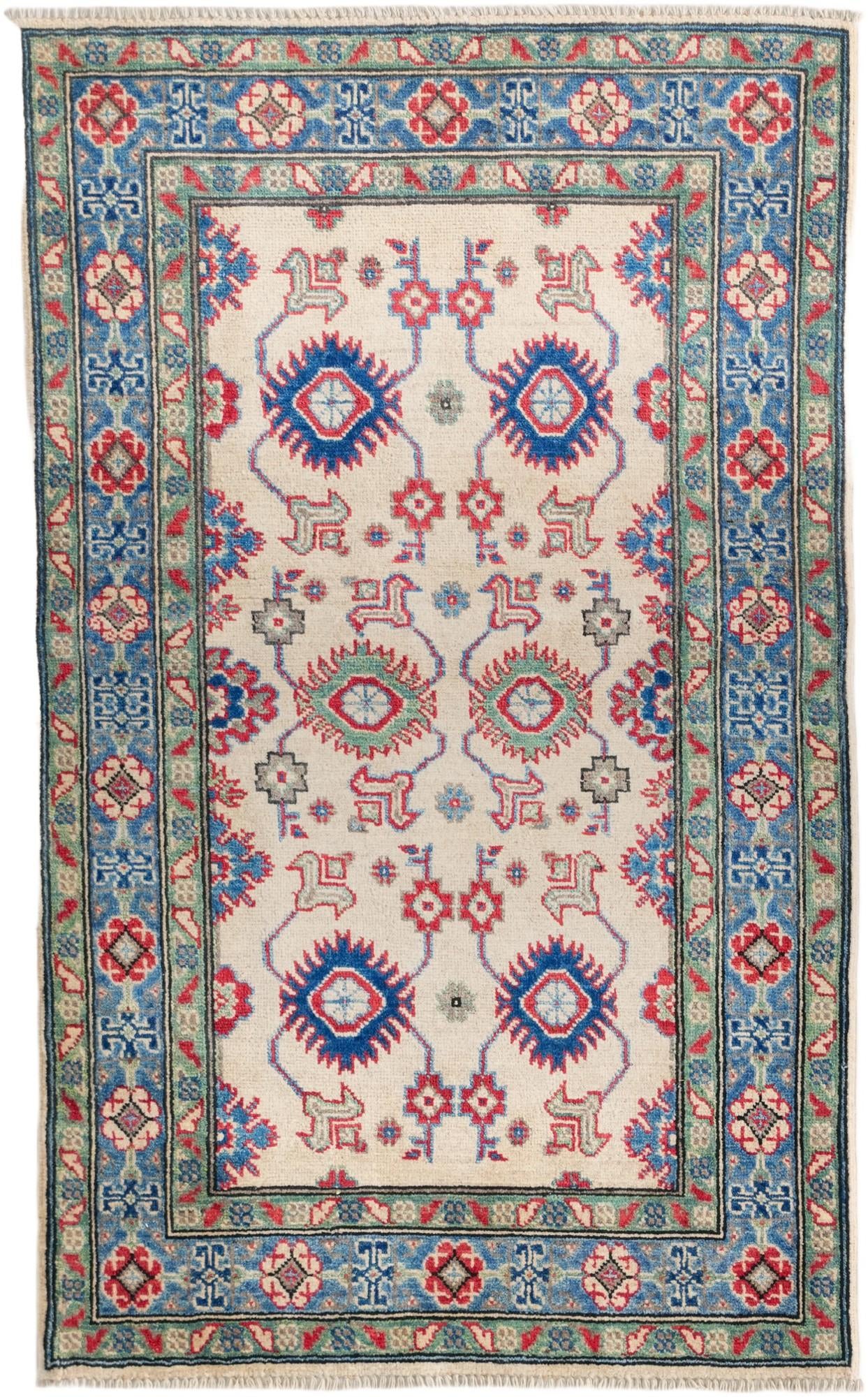3' 1 x 4' 11 Hand Knotted Kazak Rug