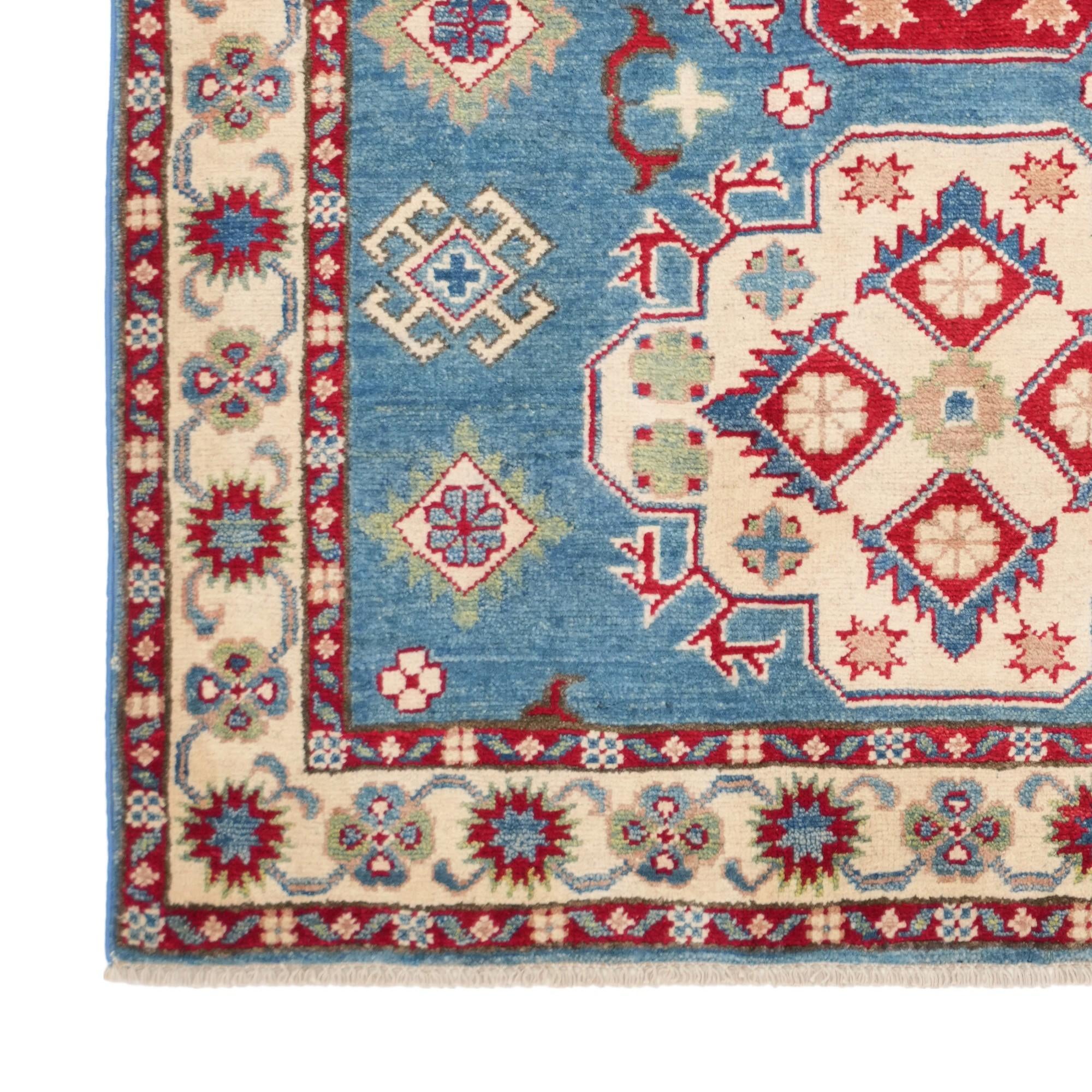 3' 8 x 5' Hand Knotted Kazak Rug