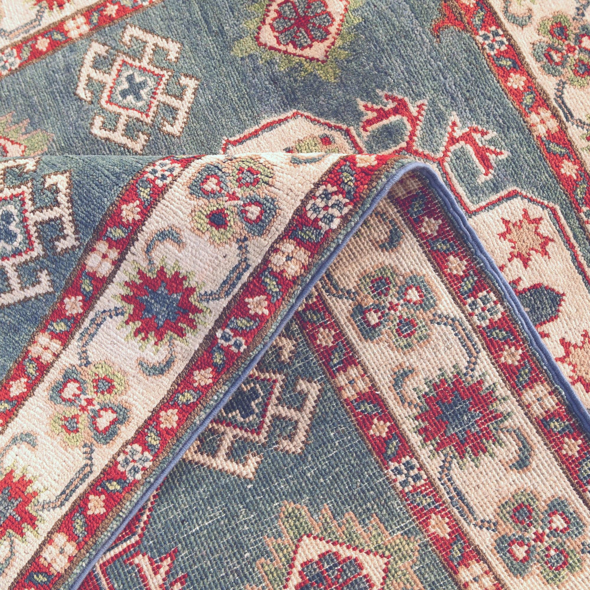3' 8 x 5' Hand Knotted Kazak Rug