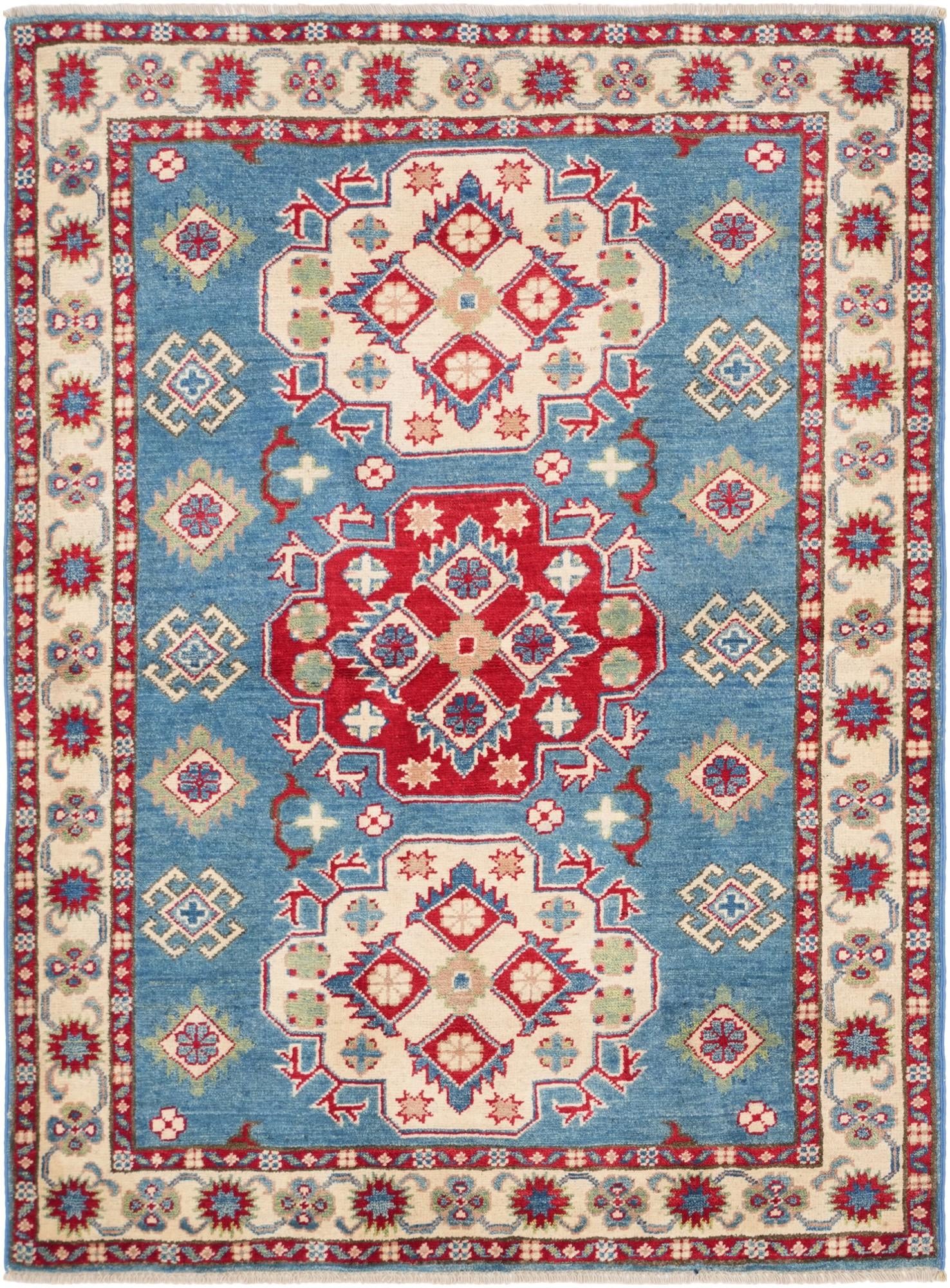 3' 8 x 5' Hand Knotted Kazak Rug