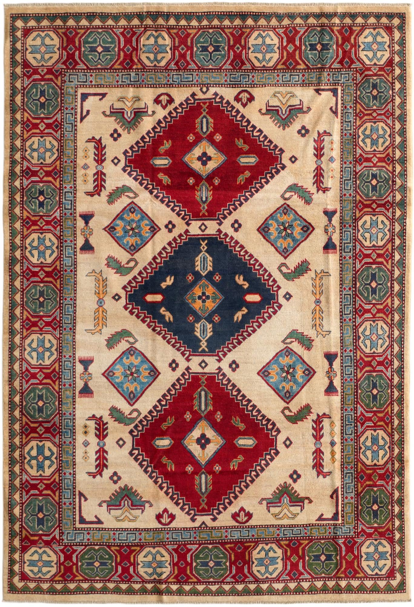 Detail image 2 of 10: 6' 7 x 9' 8 Hand Knotted Kazak Rug