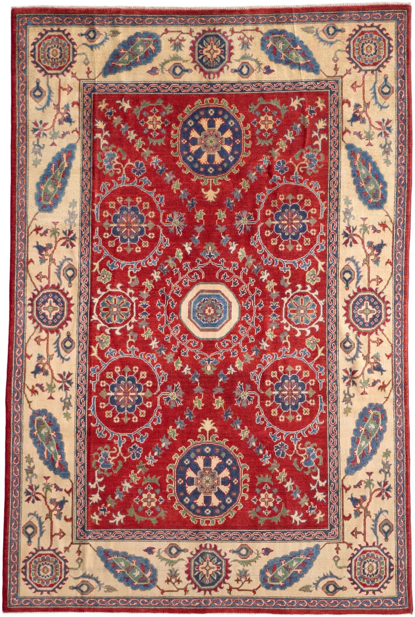 Detail image 2 of 10: 6' 7 x 9' 9 Hand Knotted Kazak Rug
