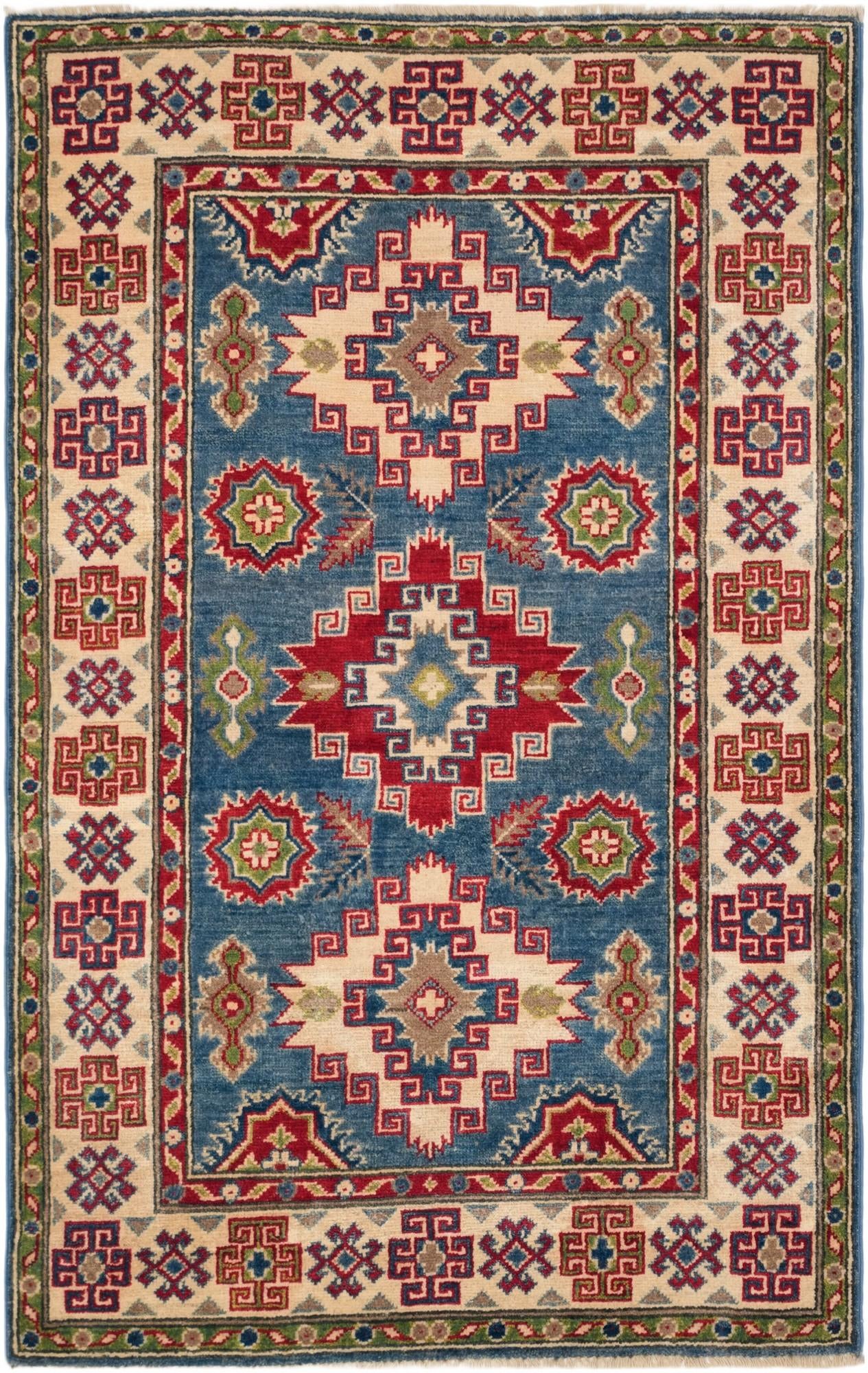 3' 1 x 4' 11 Hand Knotted Kazak Rug
