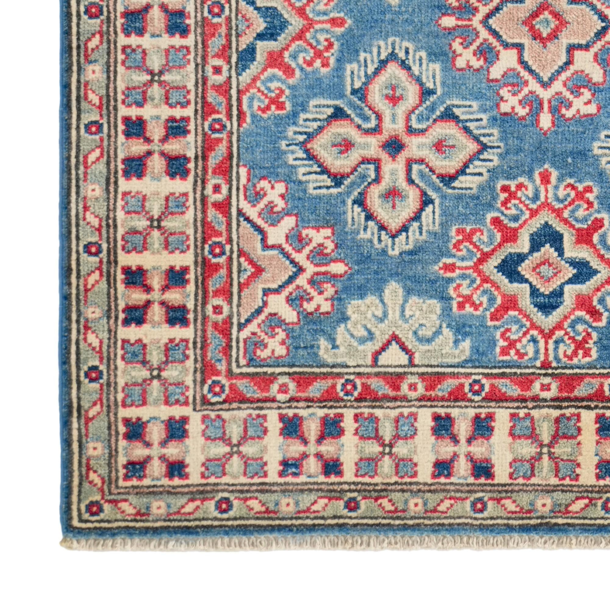 100cm x 155cm Handgeknüpft Kazak Teppich