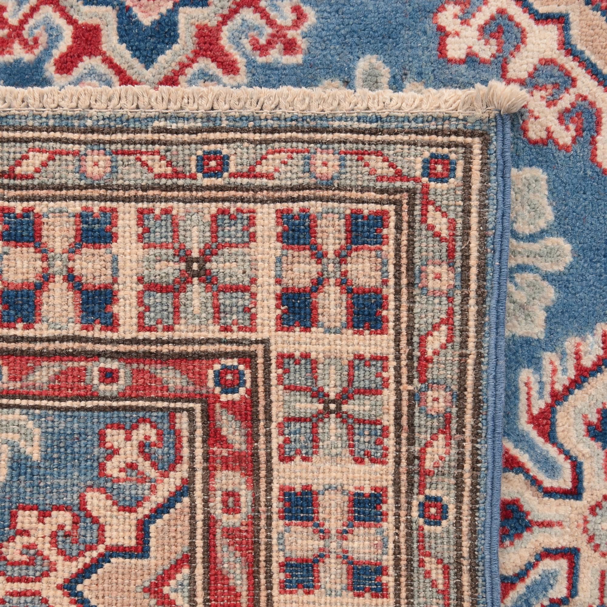 100cm x 155cm Handgeknüpft Kazak Teppich